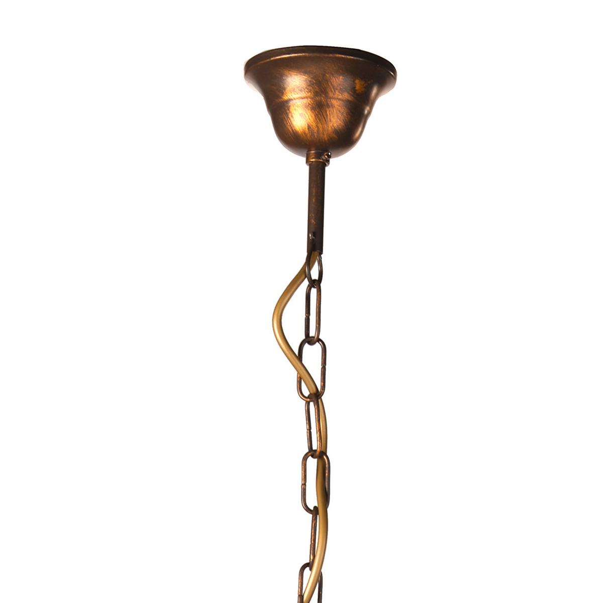 Kronleuchter 4230/3 - Bronzefarben, KONVENTIONELL, Glas/Metall (65/65/100cm)