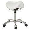Bürohocker Ortho Sit Weiß Bis 110 Kg - Silberfarben/Weiß, Basics, Kunststoff/Textil (56/54/56cm) - MID.YOU