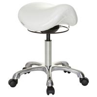 Bürohocker Ortho Sit Weiß Bis 110 Kg - Silberfarben/Weiß, Basics, Kunststoff/Textil (56/54/56cm) - MID.YOU