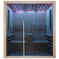 Infrarotkabine 2 Personen 180x195x150 cm Carbon - Naturfarben, Basics (180/195/150cm) - Sanotechnik