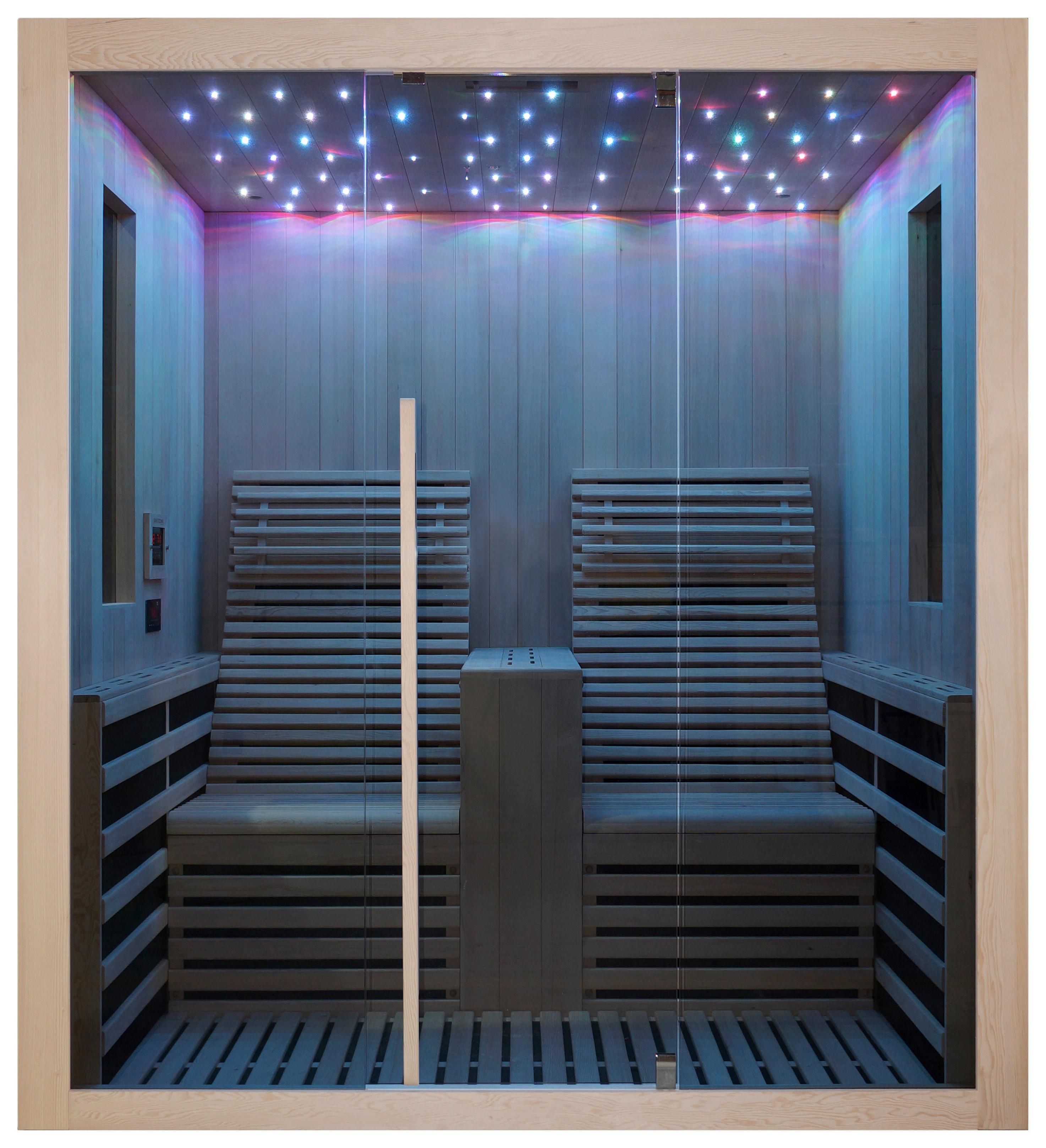 Infrarotkabine 2 Personen 180x195x150 cm Carbon