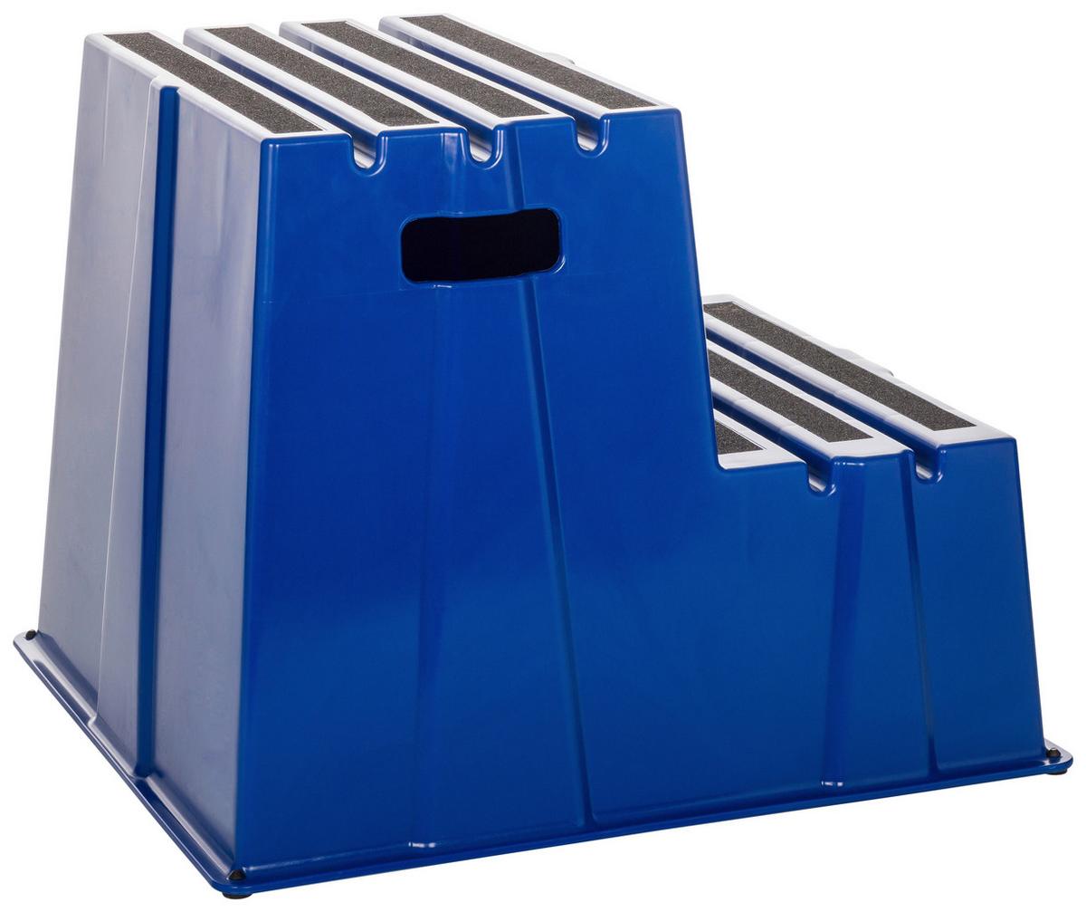 Tritthocker Tio-E2 - Blau, Basics, Kunststoff (57/51/65cm) - MID.YOU