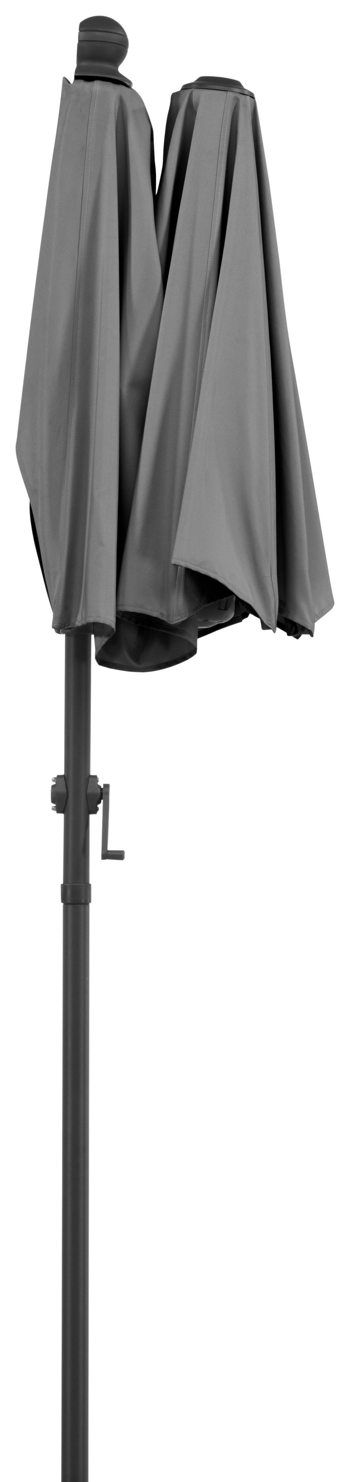 Ampelschirm Salerno Mezza BxHxT: 150x228x150 cm Anthrazit - Anthrazit, Basics, Textil/Metall (150/228/150cm) - Schneider