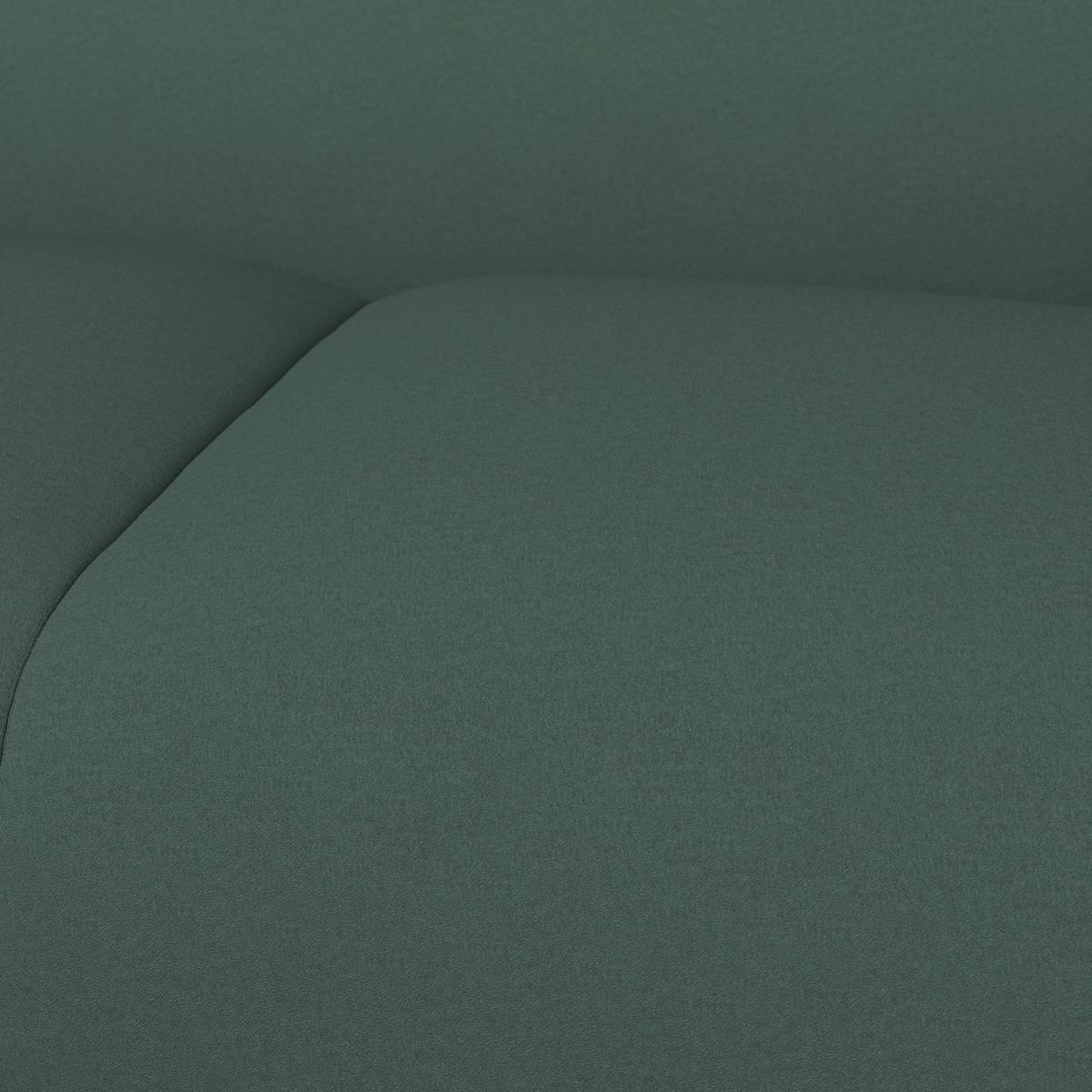 Pohovka HEVI, zelený samet, max. 360 kg - černá/zelená, Moderní, dřevo/textil (197/73/86cm) - Bessagi Home