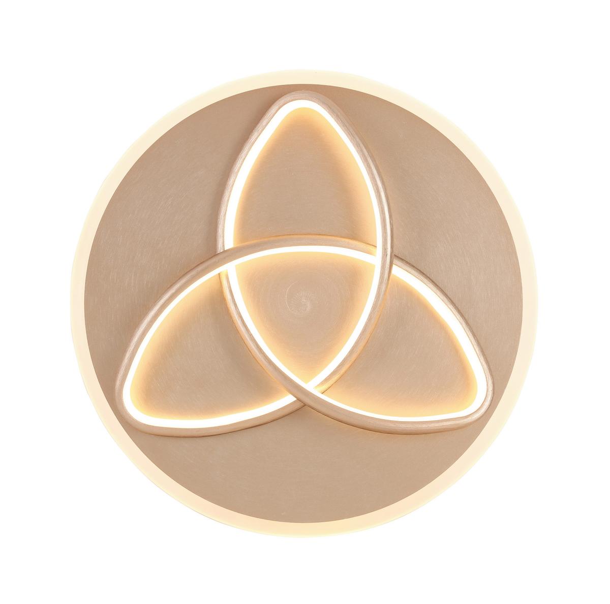 Stropné LED svietidlo FIBMO, P: 40cm - cappuccino, Modern, kov/plast (40/7cm) - Premium Living