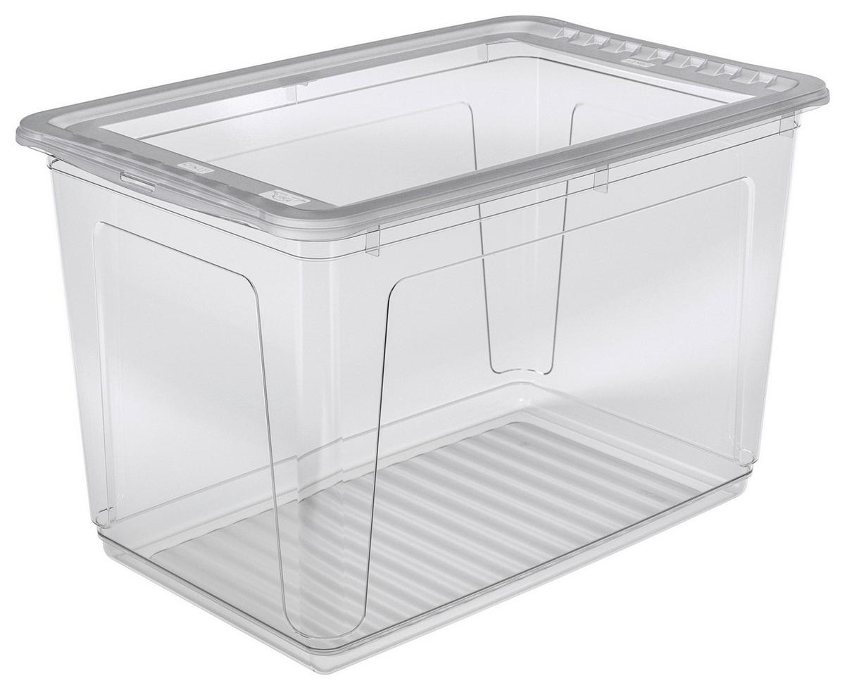 Aufbewahrungsbox Bea M. Deckel Kunststoff 59x39x35 Cm - Transparent, KONVENTIONELL, Kunststoff (59/39/35cm) - Homezone