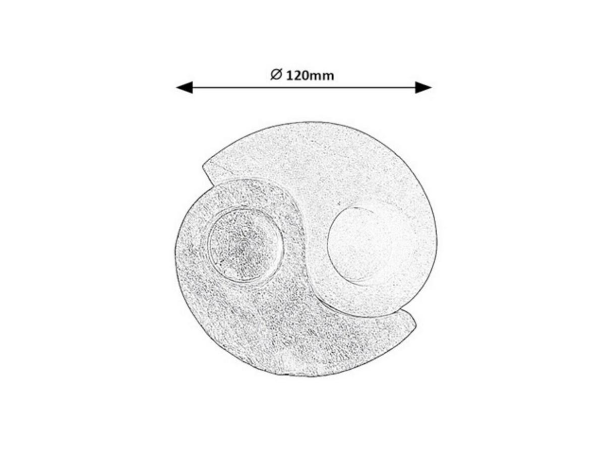 Stojan na sviečku SOLUNA - biela/tmavosivá, Modern, kameň (12cm)