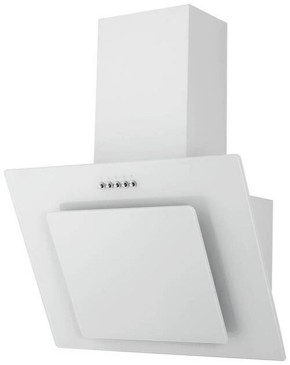 Dusntabzugshaube Leila Weiß B: 59,8 cm, Led - Weiß, Trend, Glas/Metall (59,8/72,7-110,7/30,5cm) - Respekta