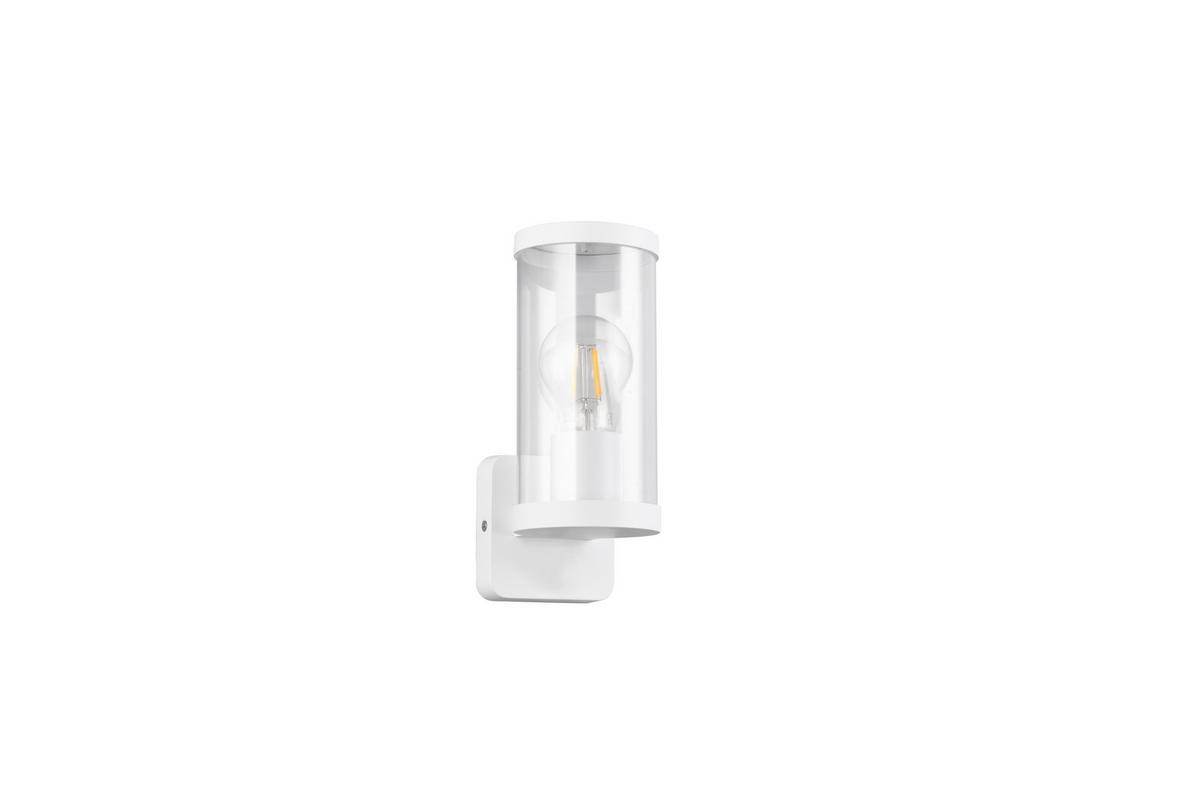 AUßENWANDLEUCHTE R21596131 - Transparent/Weiß, Design, Kunststoff/Metall (9.5/23cm)
