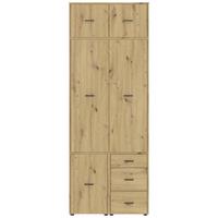 Kleiderschrank Kivo Eiche Artisan Dekor, B: 90 Cm - Eiche Artisan, Basics, Holzwerkstoff (90/239,40/52,1cm)