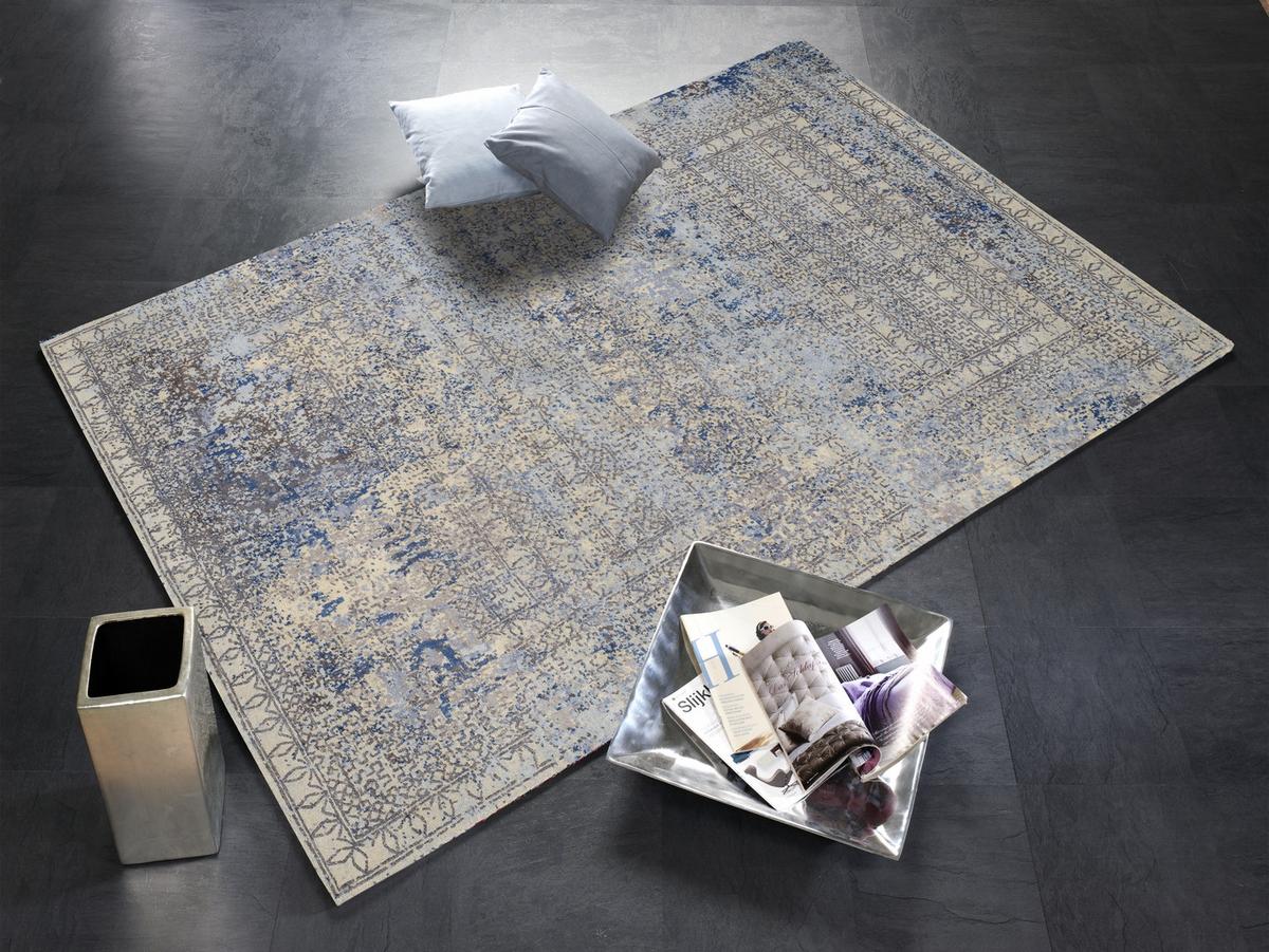 Orientalischer Webteppich Blau Empire Kenya 350x250cm - Blau, Design, Textil (250/350cm) - Musterring