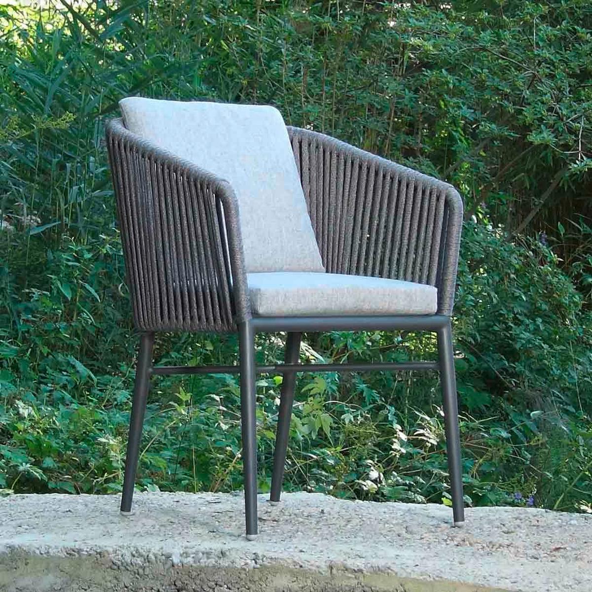 Gartengarnitu 5-Tlg. Atacama Holz/Kunststoff/Metall - Grau/Akaziefarben, Basics, Holz/Kunststoff (180/90/76cm) - Gardenson