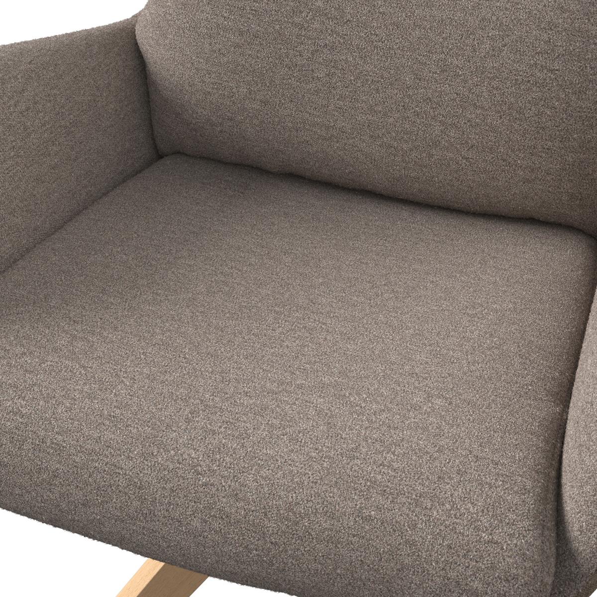 Židle s područkami Neelia, hnědá - přírodní barvy/hnědá, Moderní, kov/dřevo (71/60/94cm) - Bessagi Home
