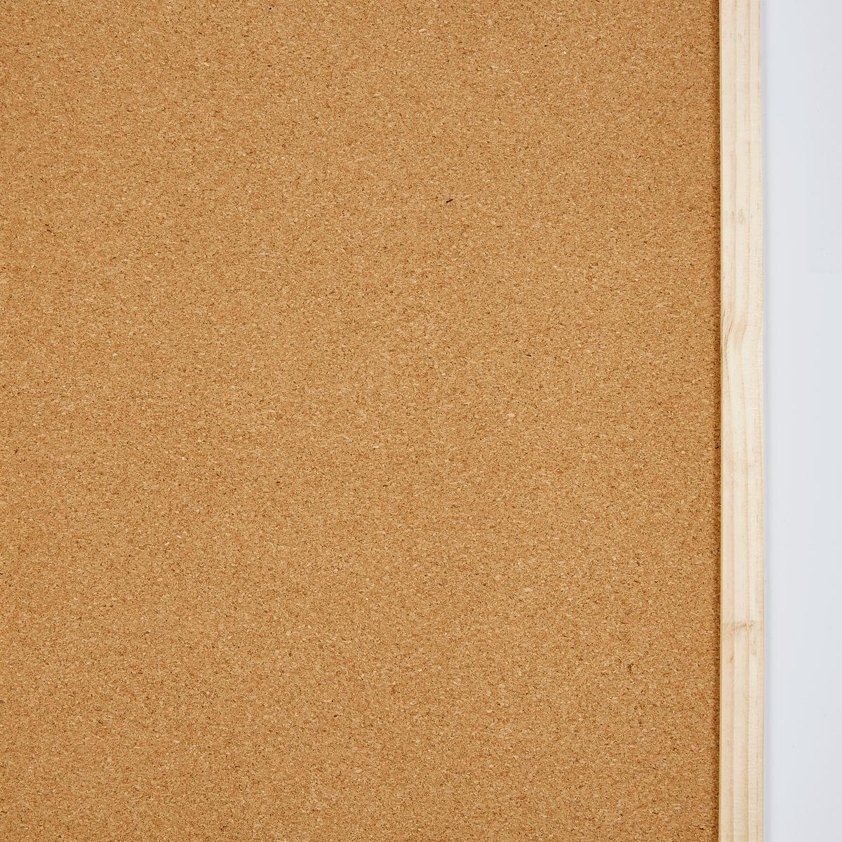 Pinnwand Beat mit Magnettafel, 60x40 cm - Naturfarben/Weiß, Basics, Karton/Holz (60/40cm) - Homezone
