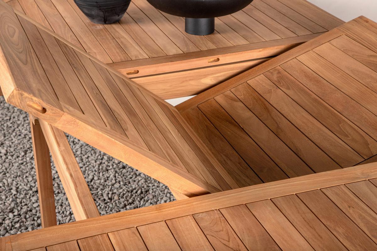 Gartentisch Kenya Teakholz L 180 Cm - Teakfarben, KONVENTIONELL, Holz (180/120/75cm) - Gardenson