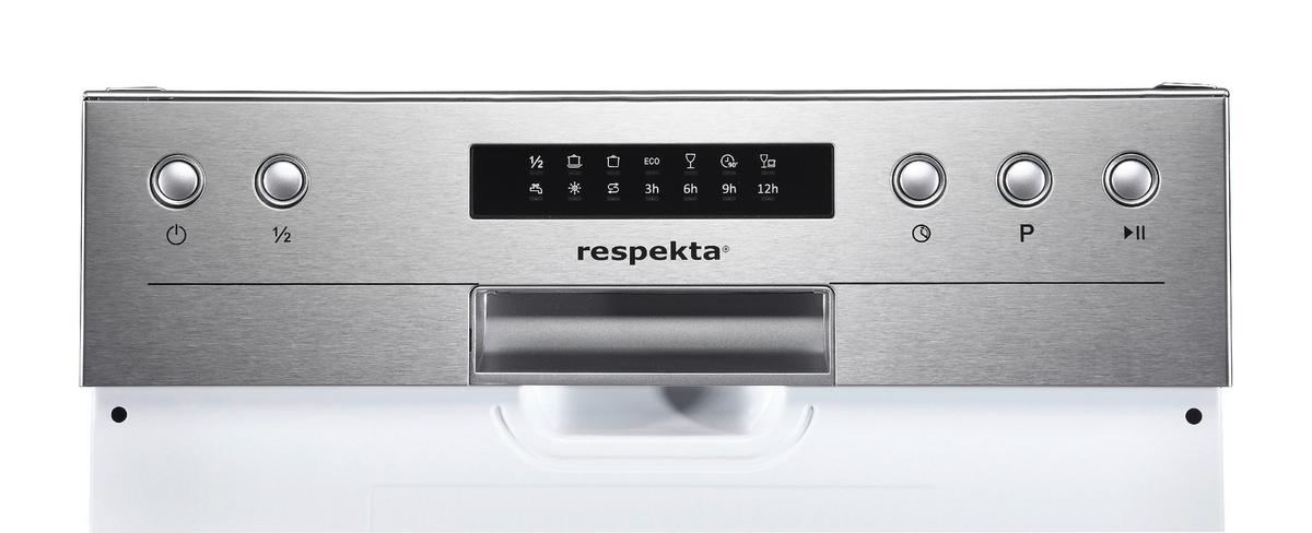 Geschirrspüler Respekta Katha - Weiß/Grau, Trend, Kunststoff/Metall (44/81,5/57cm) - Respekta