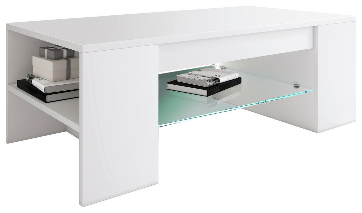 Couchtisch mit Stauraum Tunas Weiß - Weiß, MODERN, Holzwerkstoff (100/50/35cm) - MID.YOU