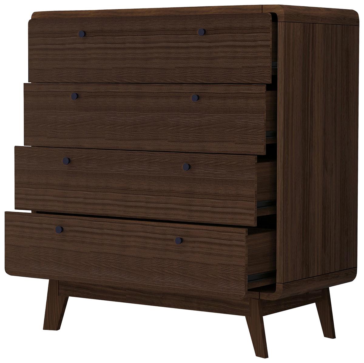 Kommode Cassie Braun/Walnussfarben 80 cm - Walnussfarben/Braun, Design, Holzwerkstoff (80/88/39cm) - MID.YOU