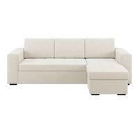 Ecksofa Jan Creme S: 247x155 Cm - Creme, Trend, Textil (247cm)