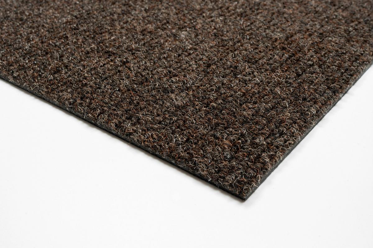 Teppichfliese Braun Solid Rib 50x50 cm Florhöhe 2,5 mm - Basics, Textil (50/50cm)