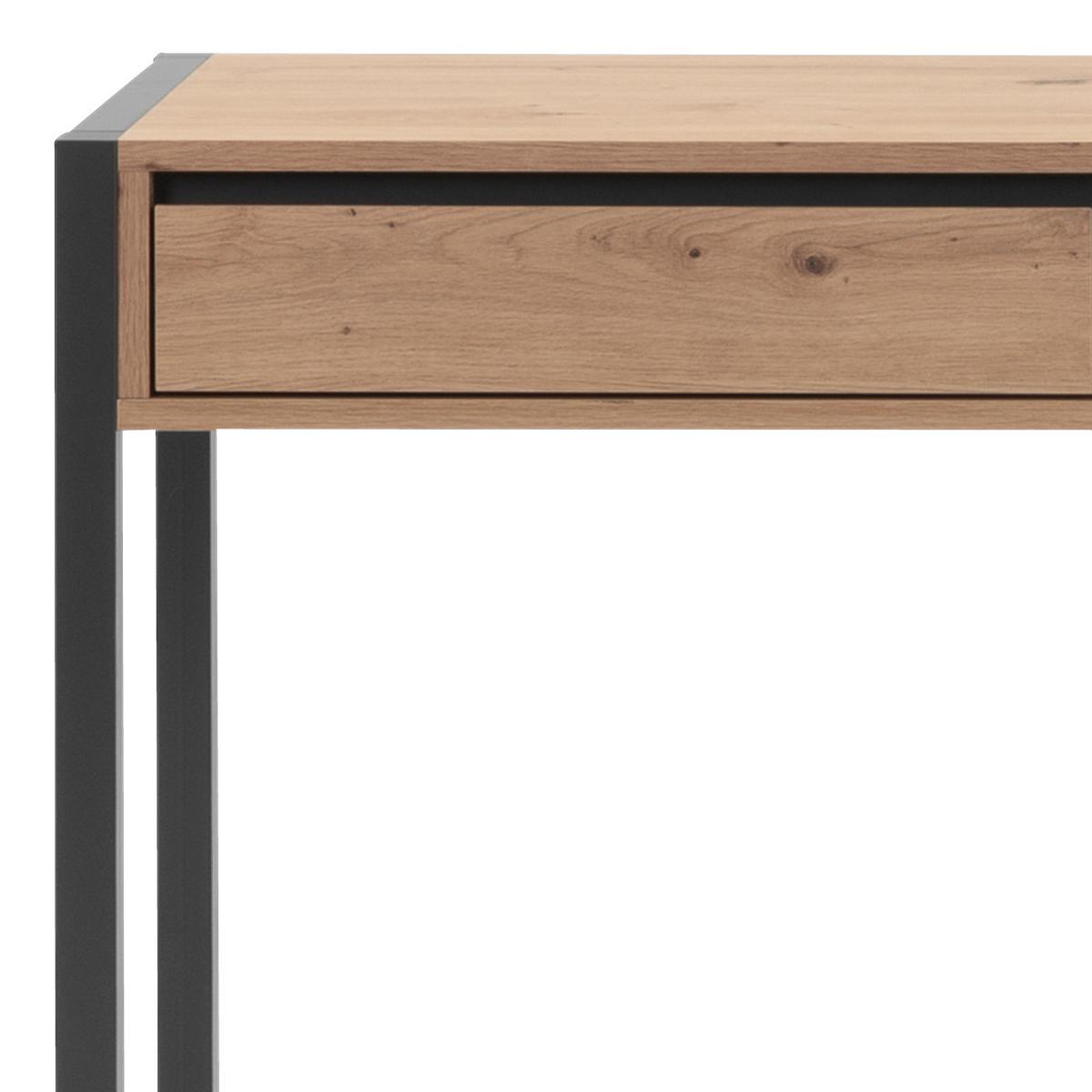 Konsolentisch Mit Schubladen Denver, Eichefarben/schwarz - Eichefarben/Anthrazit, KONVENTIONELL, Holzwerkstoff (100/35/75cm) - MID.YOU