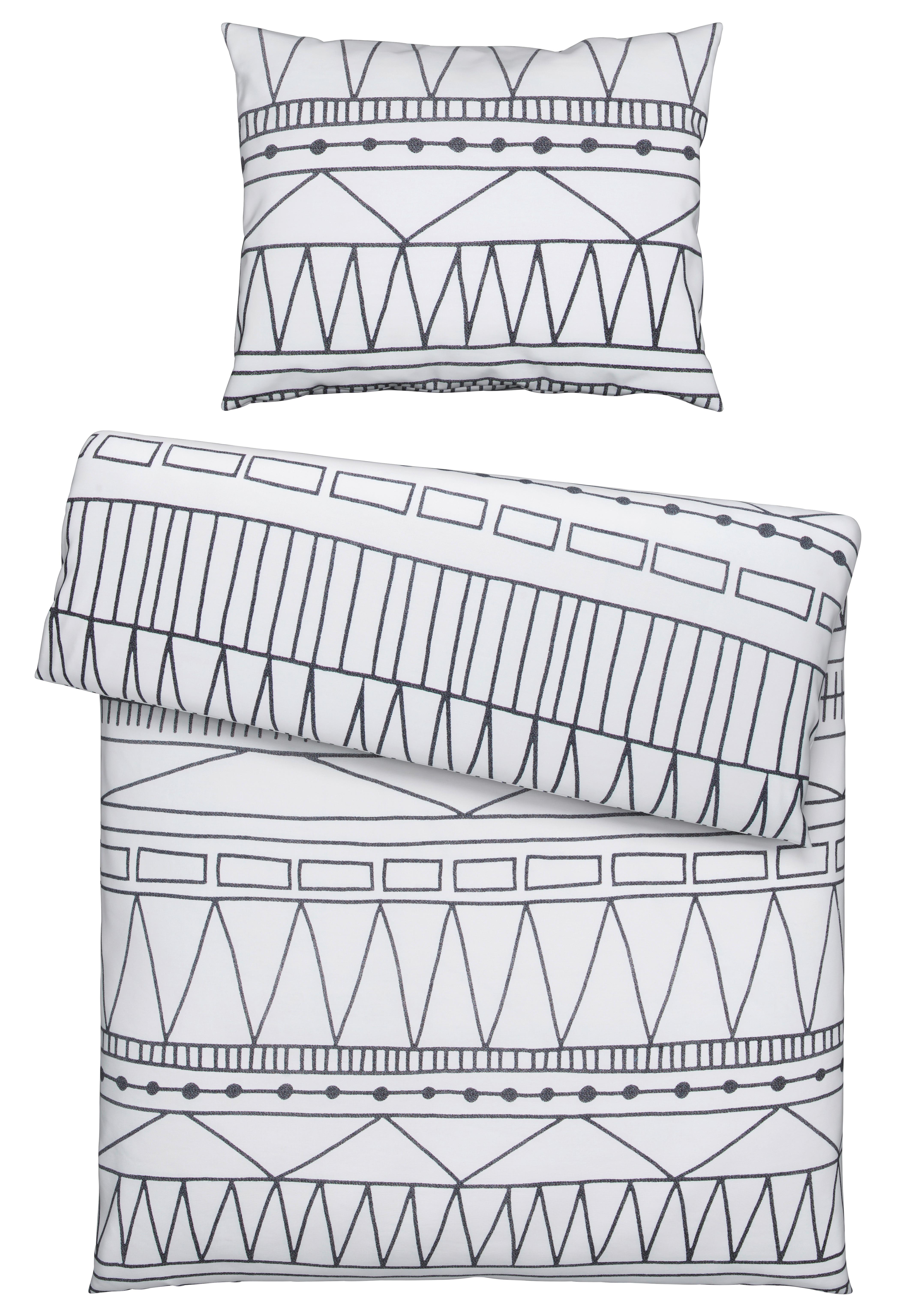 Povlečení Ethno, 140/200cm - bílá/černá, Lifestyle, textil (140/200cm) - Modern Living