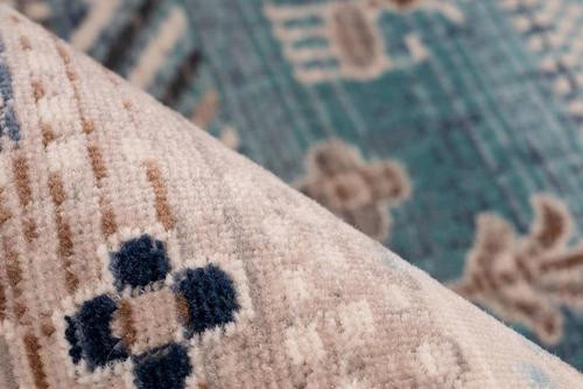 Webteppich Blau/Braun Anouk 120x170 cm - Blau/Braun, Design, Textil (120/170cm) - Kayoom