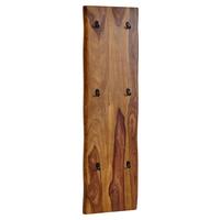 Wandgarderobe Wohnling Sheesham B: 40 cm - Sheeshamfarben, MODERN, Holz (40/140/7cm) - MID.YOU