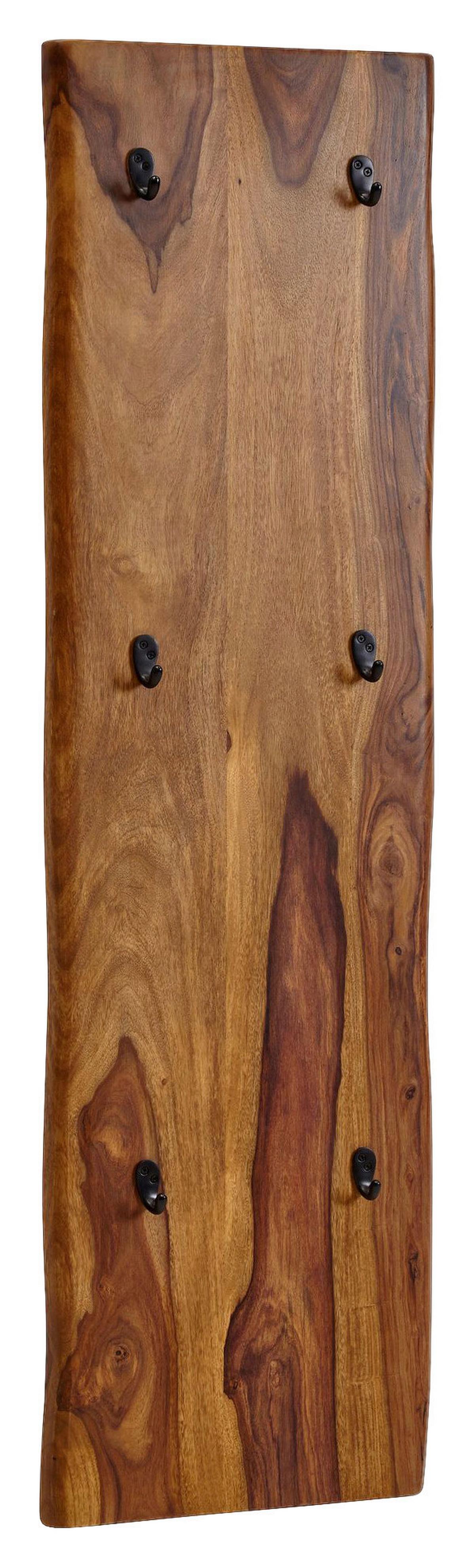 Wandgarderobe Wohnling Sheesham B: 40 cm - Sheeshamfarben, MODERN, Holz (40/140/7cm) - MID.YOU