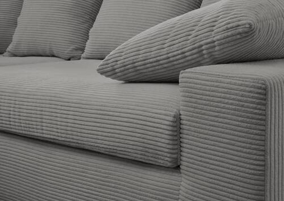 Ecksofa Avellino Grau S: 278/200 Cm - Schwarz/Grau, MODERN, Textil (278/200cm) - Livetastic