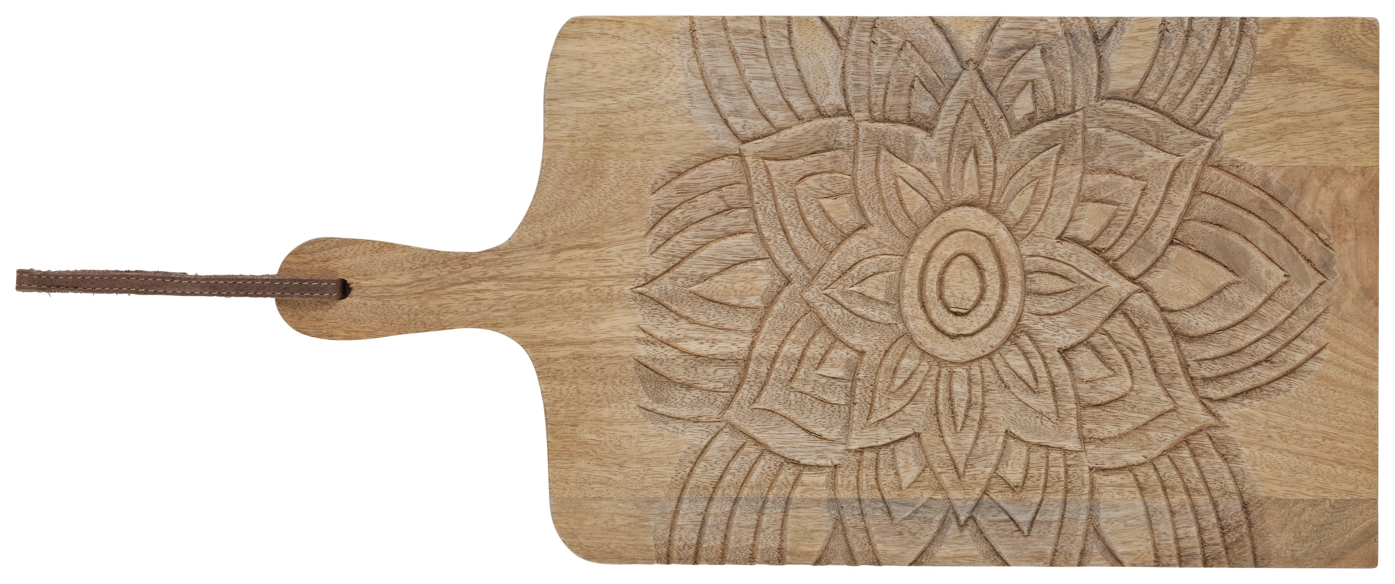 Dekorační podnos Mandalja - přírodní barvy, Basics, dřevo (50/2/25cm) - Modern Living