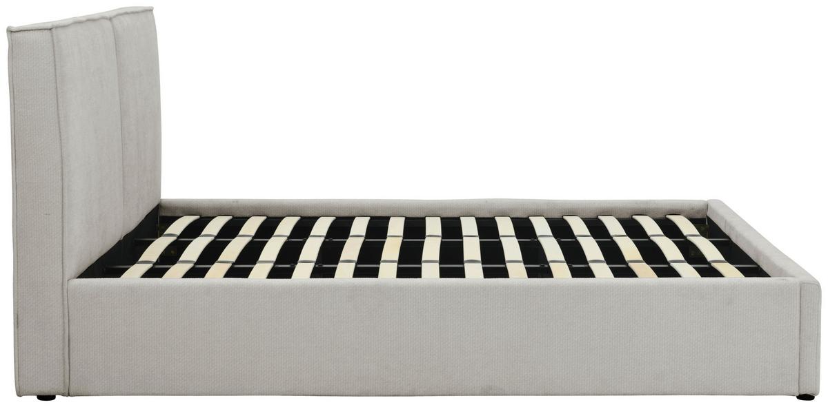 Polsterbett Lino Grau B: 195 Cm - Eichefarben/Schwarz, Design, Holz/Textil (195/105/222cm) - Livetastic