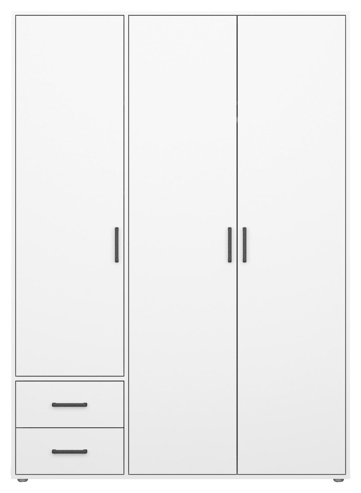 Drehtürenschrank Mit Schubladen 140 Cm Weiß - Weiß, MODERN, Holzwerkstoff (140/194/53cm) - Rauch Möbel