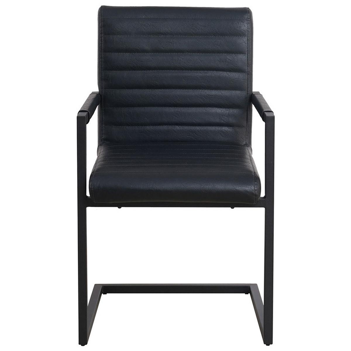 SADA ŽIDLÍ S PODRUČKAMI KUBIS - černá, Lifestyle, kov/textil (54/86/57cm) - MID.YOU