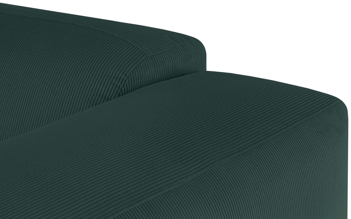 Ecksofa Hannah Grün 170x252 cm - Schwarz/Grün, Design, Textil (170/252cm) - MID.YOU