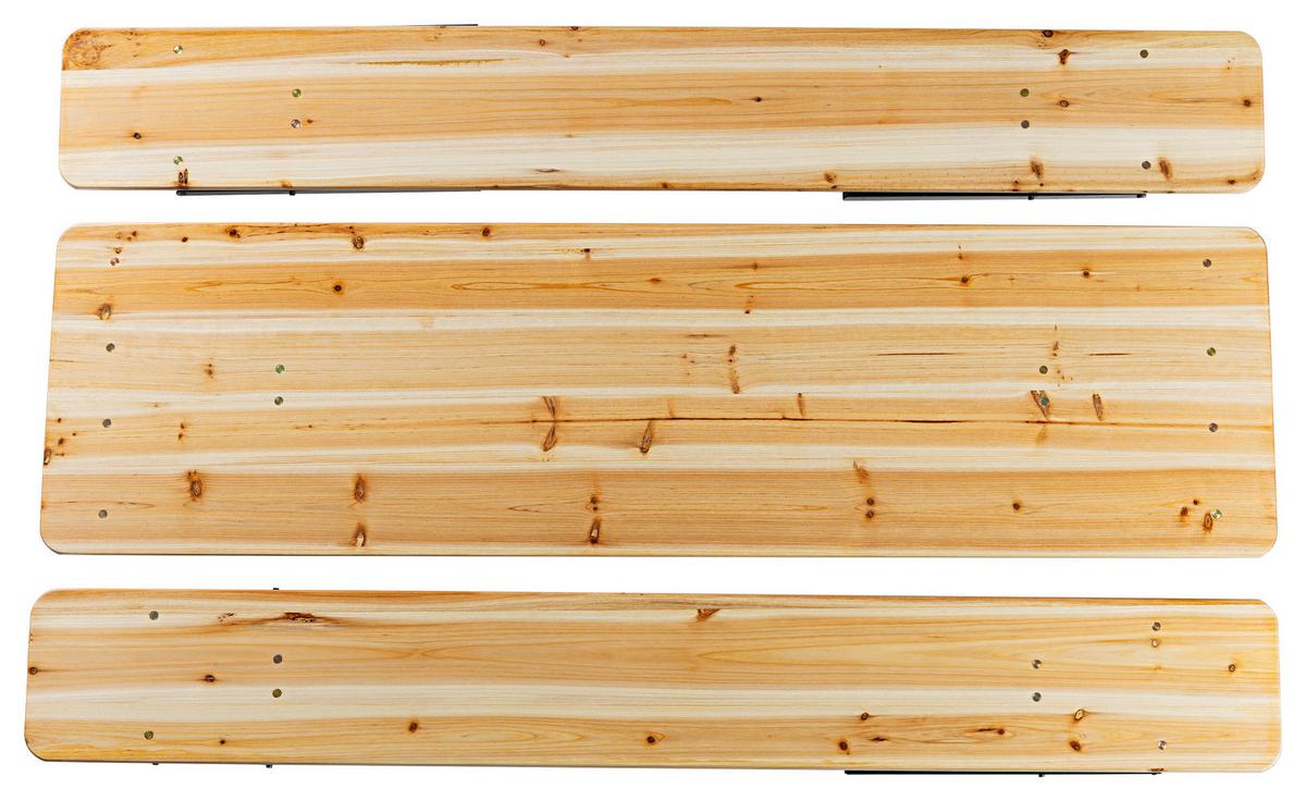 Bierzeltgarnitur 3tlg. - Fichtefarben, Basics, Holz/Metall (167/46/75cm)