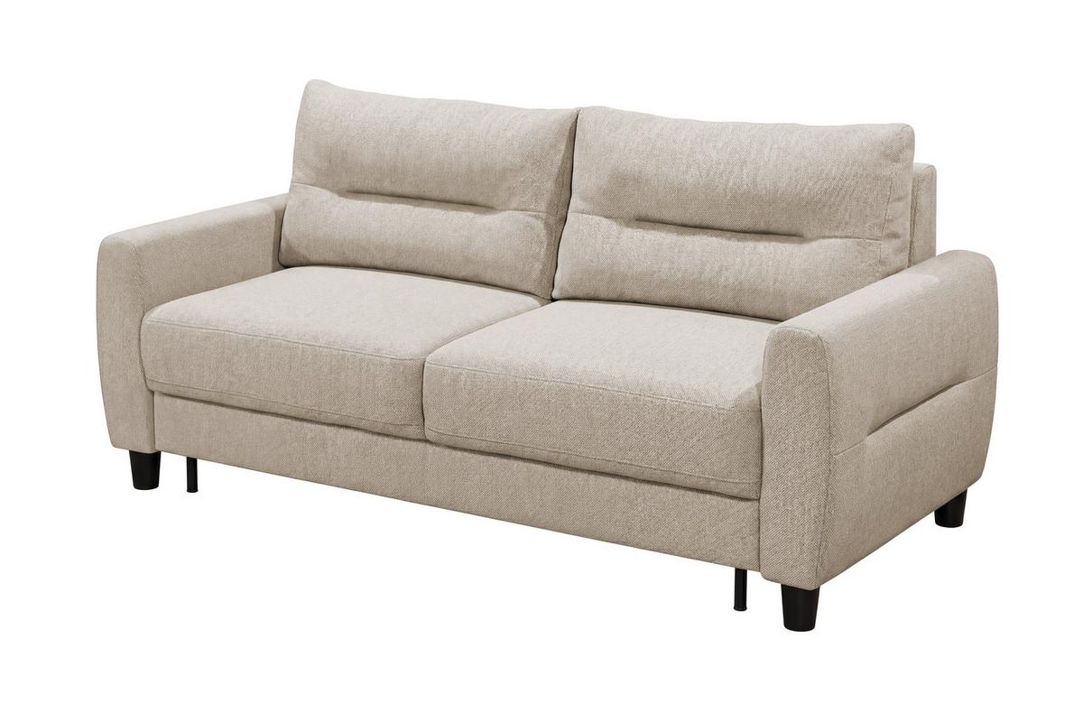 Schlafsofa Rio Creme, B: 192cm - Creme/Schwarz, MODERN, Textil (192/83/99cm) - MID.YOU