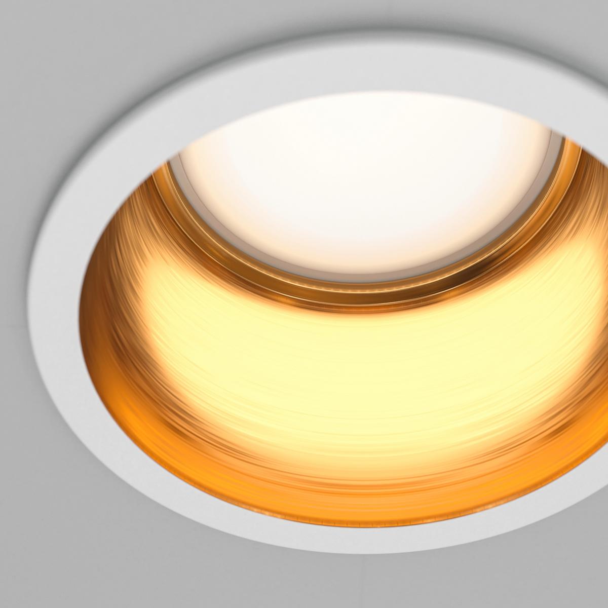 Aufbauleuchte Reif - Goldfarben/Weiß, Trend, Metall (6,8/5,4cm) - MAYTONI