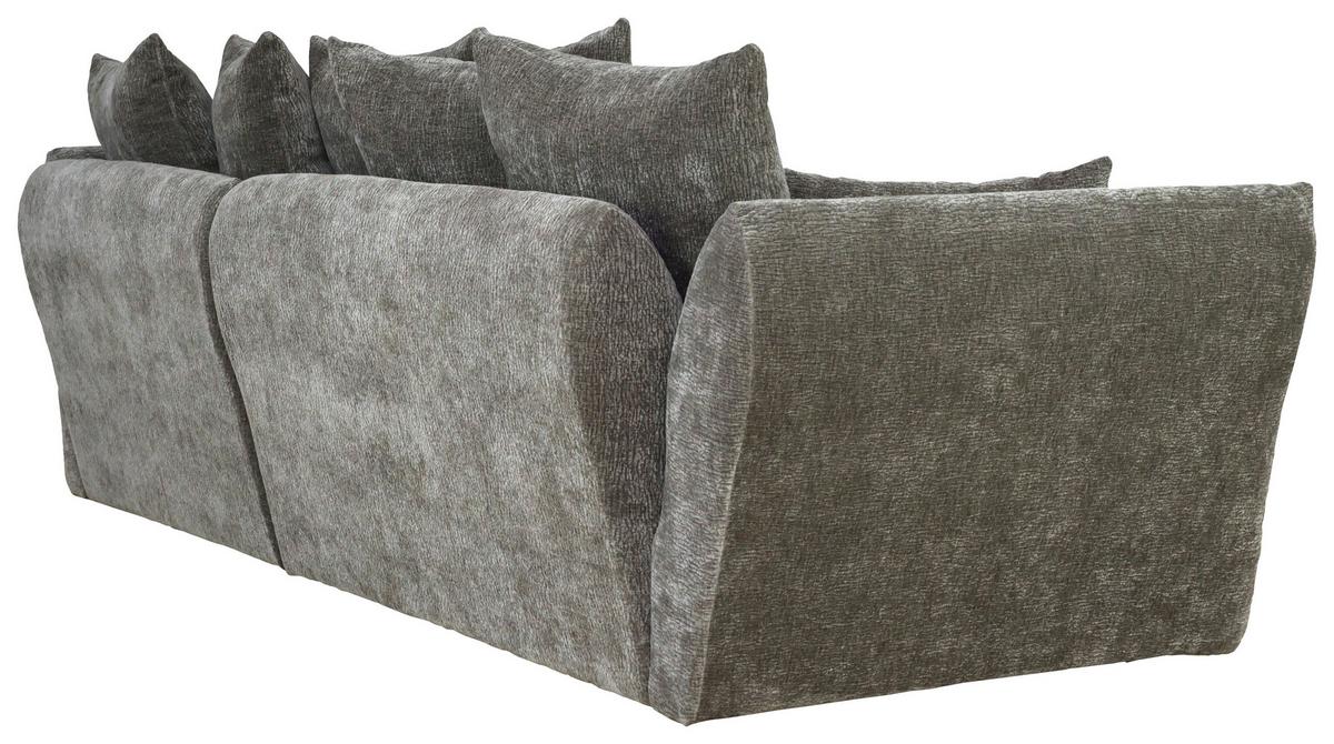 Univerzálna sedačka CAMMELLIO, tmavosivá ženilka, 7 vankúšov - čierna/tmavosivá, Modern, textil (296/189cm) - Mömax