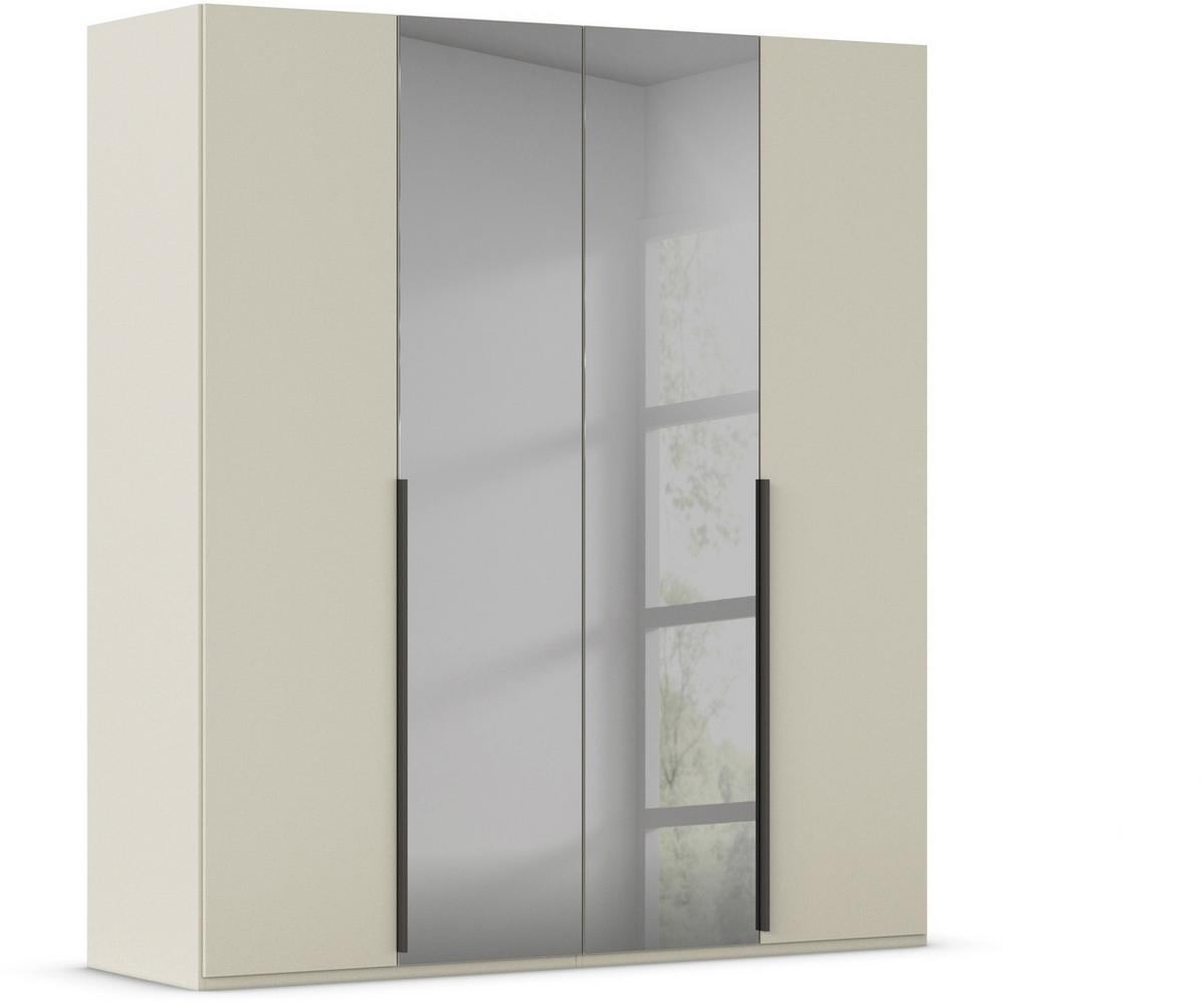Drehtürenschrank Paola Grau Champagner B: 201cm - Champagner/Grau, Trend, Glas/Holzwerkstoff (201/223/61cm) - Rauch Möbel