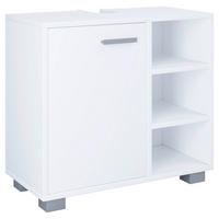 Waschbeckenunterschrank Zalo L B: 60cm Weiß - Weiß/Grau, MODERN, Holzwerkstoff (60/54,8/30cm) - MID.YOU