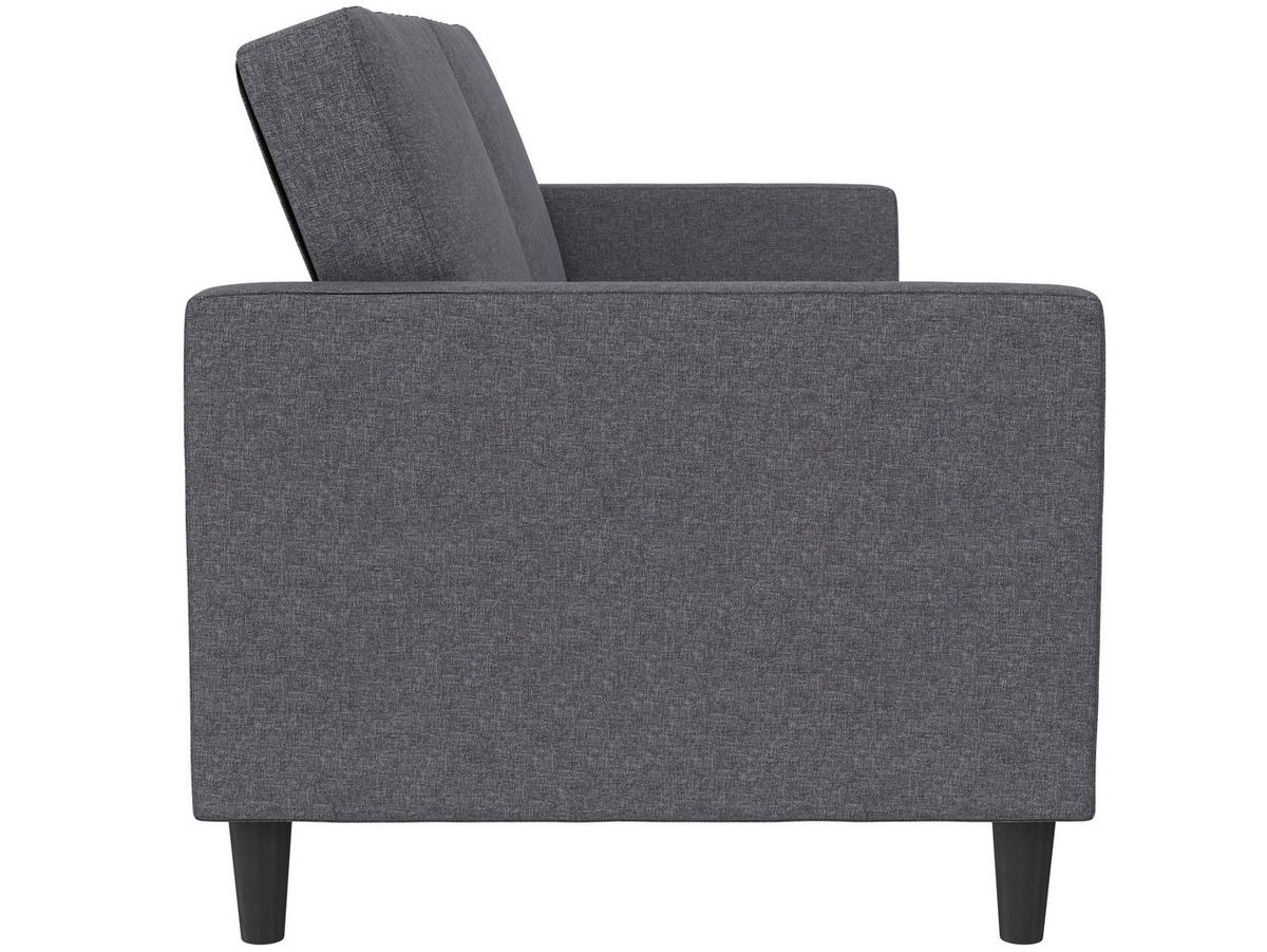 Schlafsofa Palermo Grau, mit Schlaffunktion - Schwarz/Grau, Basics, Textil (207/86/86cm) - Livetastic