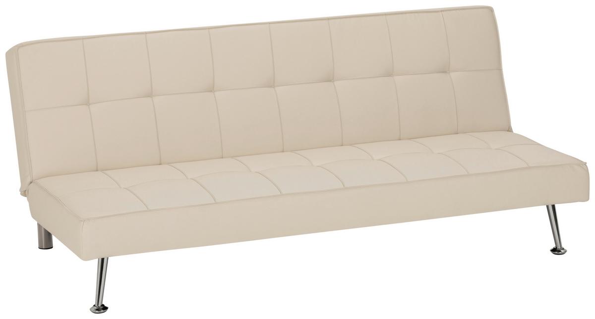 Schlafsofa Silva - Silberfarben/Creme, Basics, Textil (179/74/91cm) - P & B