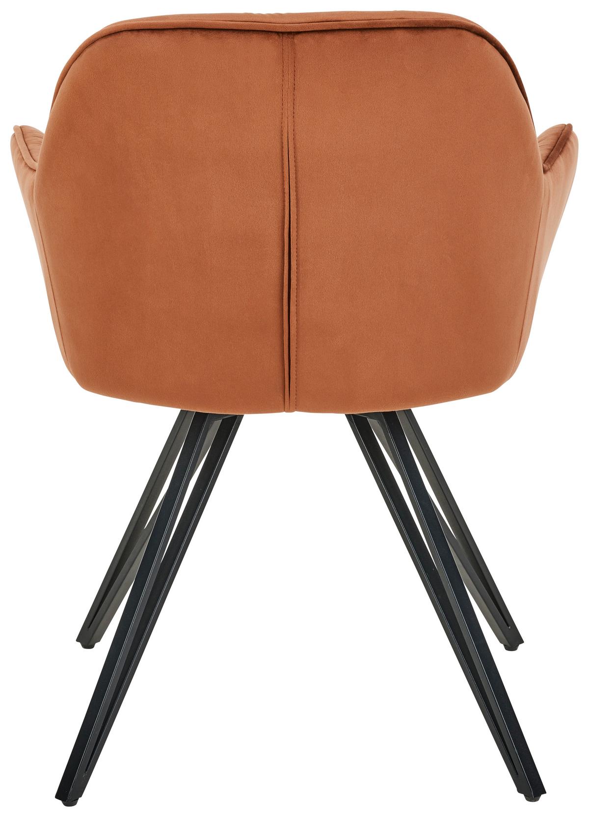 Armlehnstuhl Cardiff - Schwarz/Braun, LIFESTYLE, Holz/Textil (61/82/62cm) - Livetastic