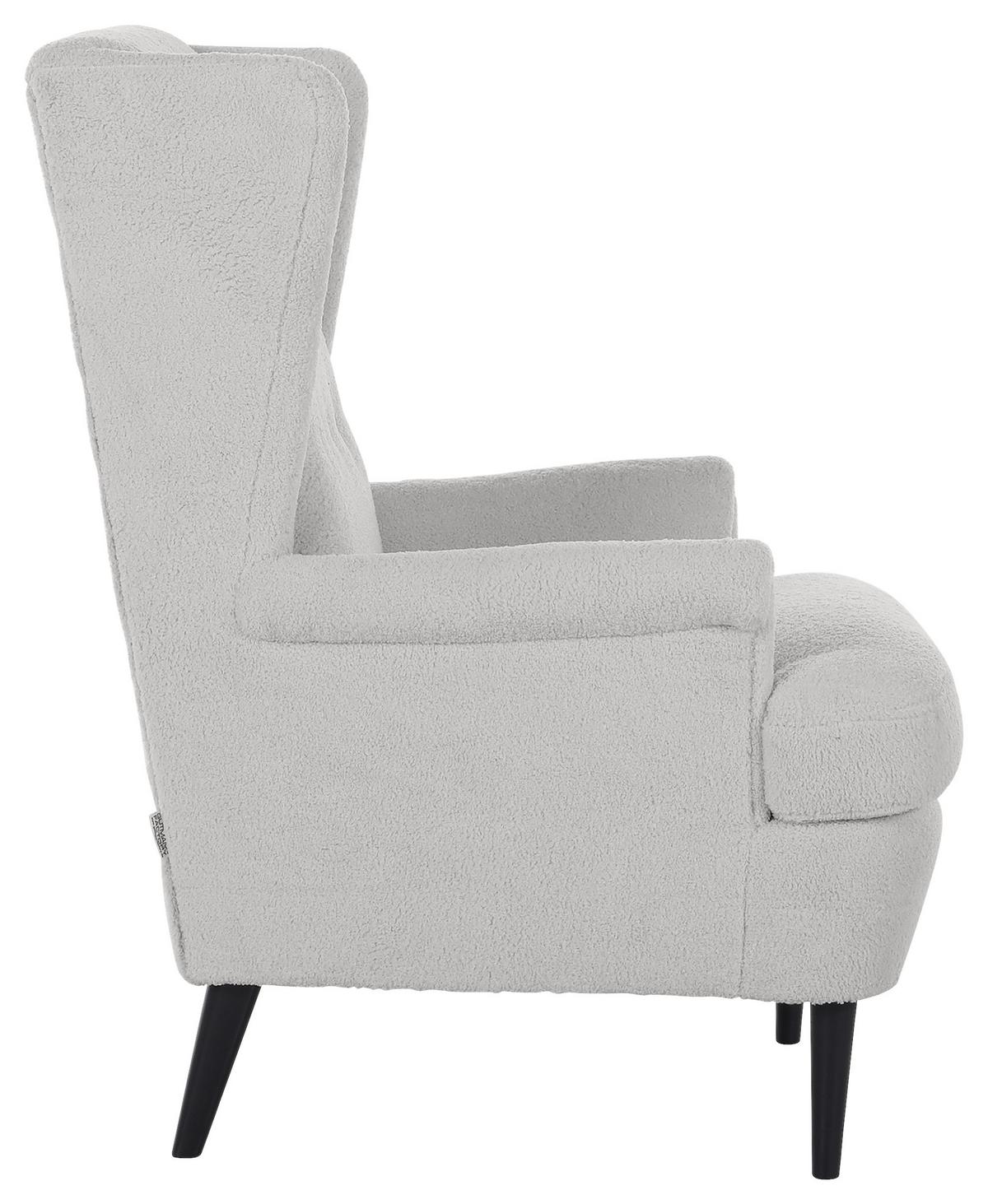 Ohrensessel Versailles Schlammfarben B: 72 cm - Schlammfarben/Dunkelbraun, Design, Textil (72/104/85cm) - MID.YOU