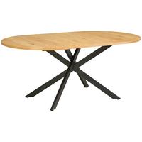 Étkezőasztal Paulo - tölgyfa színű/fekete, Konventionell, faalapú anyag/fém (180/75/100cm) - MID.YOU