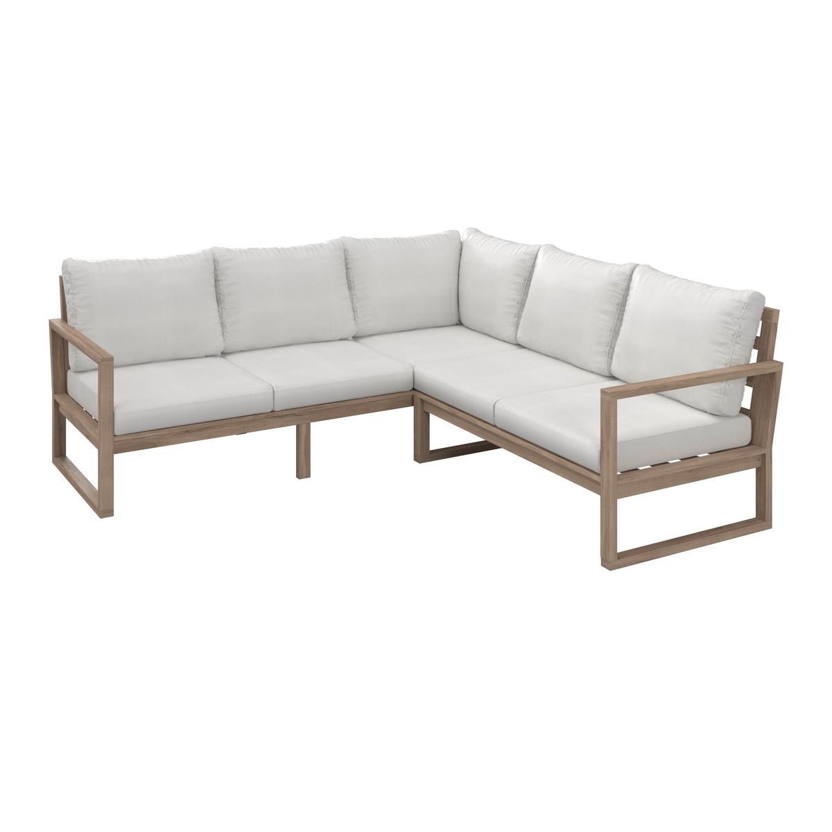 JEDÁLENSKÁ TERASOVÁ SÚPRAVA ANOUK - krémová/sivobiela, Modern, drevo/textil (194/67/71cm) - Bessagi Garden