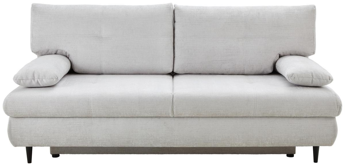 Schlafsofa Virgo - Hellgrau/Schwarz, KONVENTIONELL, Textil (212/97/105cm) - MID.YOU