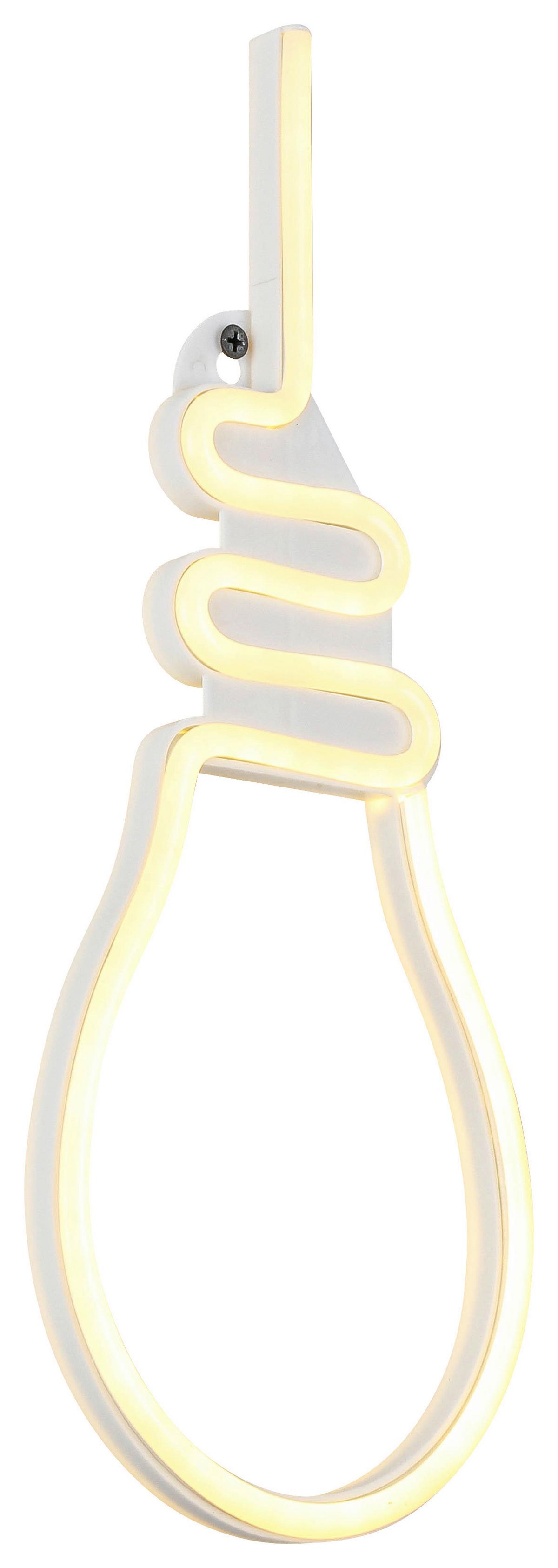 LED-Dekoleuchte Eloise - Weiß, KONVENTIONELL, Kunststoff (35/14,5/1,7cm) - Luca Bessoni