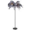 Stehleuchte Fedi - Schwarz/Grau, MODERN, Textil/Metall (55/160cm)